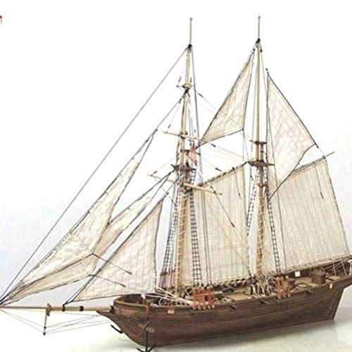 RUSTOO Holz-Segelboot-Schiffs-Bausatz, Klassische hölzerne Segelboote Scale Model Decorat, DIY Modell Dekoration Boot für Kinder und Erwachsene Geschenke Spielzeug Gift