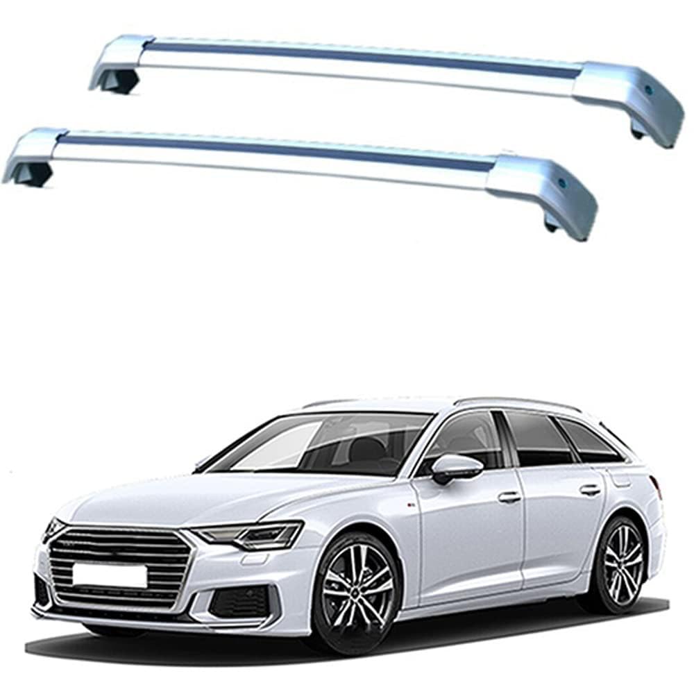 Auto Dachträger Dachreling für Audi - A6 Avant (C8, 4A5) [2018-2023], Dach Gepäckträger aus Aluminium,Silver