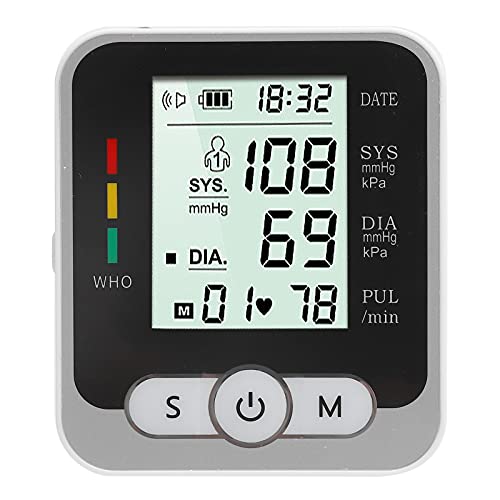 Professionelles Handgelenk-Blutdruckmessgerät, Tragbares Haushalts-Blutdruckmessgerät mit LCD-Display und Englischer Sprachfunktion für zu Hause