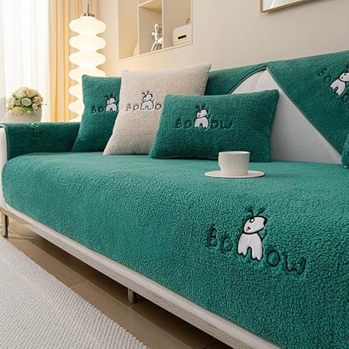YWQJL Sofabezug 1 2 3 4 Sitzer Sofaschoner rutschfest Couchbezug L Form Waschbarer Dekor Perim Sofa Decken Sofaschutz Katze Hund Decke Doppelseitiger Gesteppter(B,110x160cm)