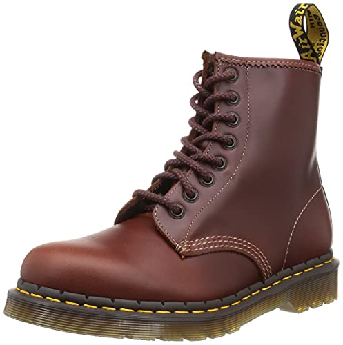 Dr. Martens 8 Eye Boot Springerstiefel, Brown Abruzzo Wp & Black Abruzzo Wp, 41 EU