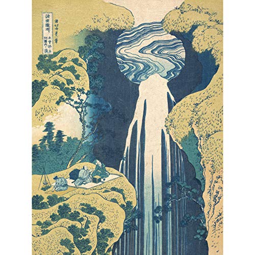 Hokusai Amida Falls Kisokaido Road Japanese Waterfall Painting Large Wall Art Poster Print Thick Paper 18X24 Inch japanisch Wasser Malerei Wand Poster drucken