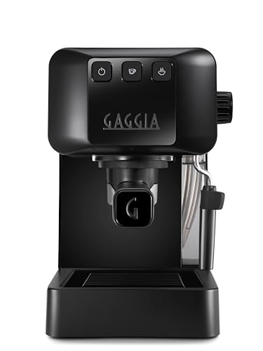 Gaggia EG2109 Black Manuelle Espressomaschine, gemahlen oder Pads, POD-System für cremige Espresso mit Pads, automatisches Vor-Infusion, 15 bar, neues Modell 2023, 100% Made in Italy