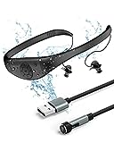Tayogo W16 MP3 Player Wasserdicht IPX8 Schwimmen Laufen, Kopfhörer Sport in Ear mit 8G-Speicher, Ausdauer 20h, Unterstützung für OTG, Magnetladen mit Zwei Positionen, mit Überspannungsschutz-IC