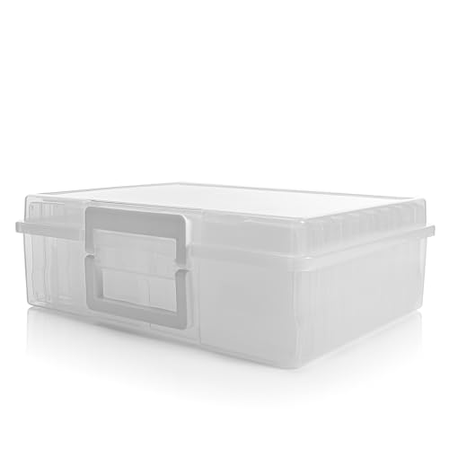 BigDean Fotoaufbewahrungsbox mit 16 Fächern – Foto Organizer für Bilder, Karten, Bürobedarf UVM. – Fotobox BPA-frei & aus robustem Kunststoff – ideal als Aufbewahrungsbehälter geeignet
