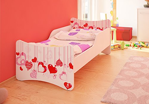 Best For Kids Kinderbett mit Schaummatratze mit TÜV Zertifiziert 90x200 cm