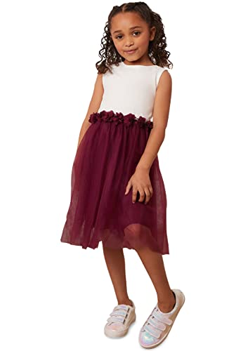 Chi Chi London Mädchen 3D-Blumenmuster in Lila Kleid, violett, 7 Jahre