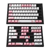 zhiwenCZW 104 Tasten OEM PBT-Tastenkappen Mechanischer Tastatur-Tastenkappen mit vollständigem Satz PBT-Farbskapseln mit Farbsublimation und Kirschblüte