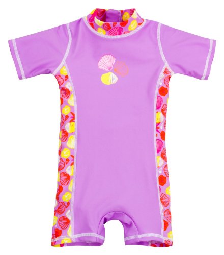 Landora Baby-Badebekleidung Einteiler mit UV-Schutz 50+ und Oeko-Tex 100 Zertifizierung in violett; Größe 74/80