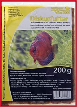 Fischfuttter Frostfutter Diskusfutter SV2000 5 x 200g Tafel (Knoblauch/Zwiebel)