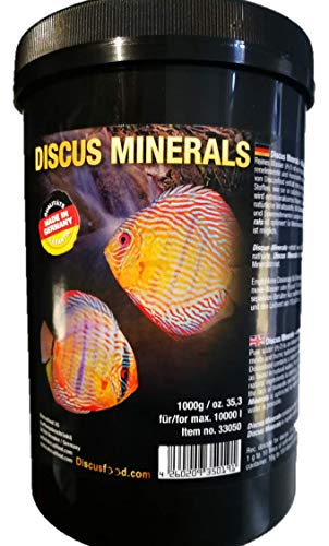 Discus Minerals 1000g, Mineralien und Spurenelemente für Discus und alle Anderen Weichwasser-Fische, ohne NaCl (Kochsalz), erhöht Nicht die Carbonathärte