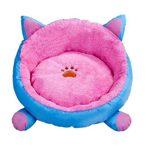Sukisuki Haustierbett, rund, Flauschige Kissenmatte, weiches Plüschkissen aus Kunstfell, Donut-Kuschel für Kitty Teddy Schlummerschlafen