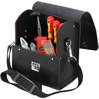 TASCHE 507118 - Werkzeugtasche, Favorit, Leder, schwarz, 210x140x280 mm