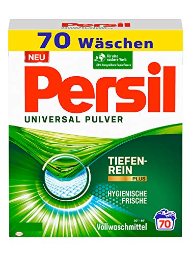 Persil Universal Pulver Waschmittel (70 Waschladungen), Vollwaschmittel mit Tiefenrein-Plus Technologie bekämpft hartnäckigste Flecken für strahlende Reinheit