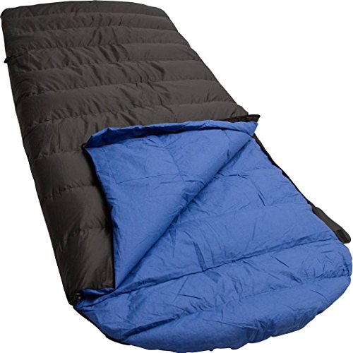 LOWLAND OUTDOOR® Ranger Comfort NC Daunen Deckenschlafsack, Blau, 230x80 cm