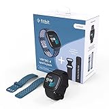 Fitbit Versa 4 Bundle (with Sports Band) Fitness Smartwatch with Built-in GPS and up to 6 Days Battery Life - Compatible with Android and iOS.