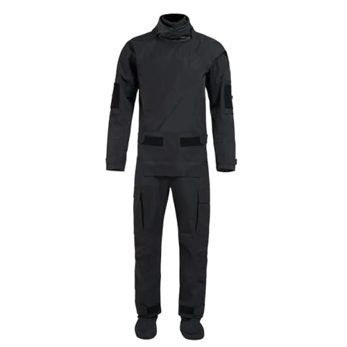 Herren Tauchanzug Kajak Latex Manschette und Kragen Dry Suit schwarz M
