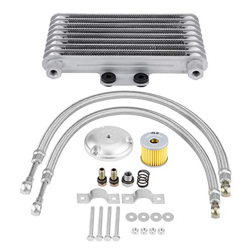Motorrad Motorölkühler Kit, 125 ml Motorrad Ölkühler Motorölkühler Kühler System Kit für 125CC 150CC 200CC