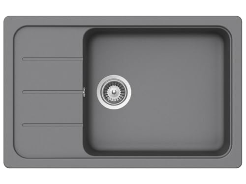 SCHOCK Küchenspüle 78 x 50 cm Formhaus D-100LS Croma - graue CRISTALITE Granitspüle ab 60 cm Unterschrank-Breite