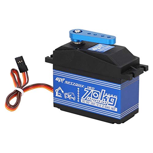 Voluxe RC Servo, Analog Servo, für 1/5 SPTZOHV180W 70KG Fernbedienung RC Car RC Spielzeug Zubehör Wasserdicht für Rc Flugzeug Rc Spielzeug(Black)