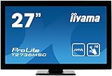 iiyama ProLite T2736MSC-B1 68,6cm 27" AMVA LED-Monitor Full-HD 10 Punkt Multitouch kapazitiv VGA HDMI USB3.0 schwarz