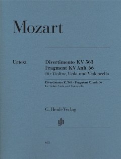 DIVERTIMENTO ES-DUR KV 563 + FRAGMENT G-DUR KV 562E ANH 66 - arrangiert für Violine - Viola - Violoncello [Noten / Sheetmusic] Komponist: MOZART WOLFGANG AMADEUS