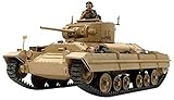 Tamiya 35352 Tank 35352-1:35 British Valentine Mk. II/IV, originalgetreue Nachbildung, Plastik Bausatz, Basteln, Modellbausatz, Zusammenbauen, unlackiert, beige, Medium