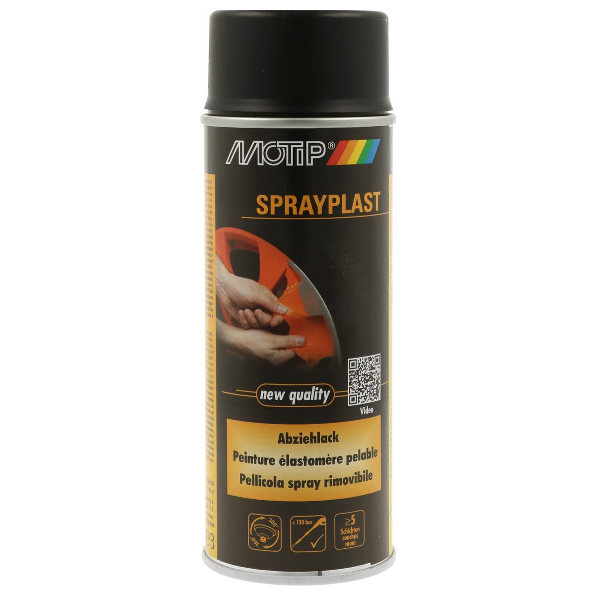 MOTIP 396519 Sprayplast Abziehlack schwarz matt 400 ml