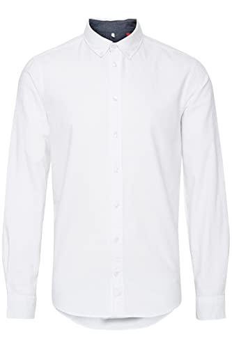 BLEND Herren 20709454 Freizeithemd, Weiß (White 70002.0), Large (Herstellergröße: L)