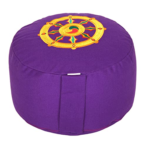 yogabox Meditationskissen Glückssitz Rondo Dharmarad violett, violett