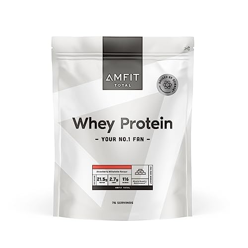Amazon-Marke: Amfit Nutrition TOTAL Whey Protein Pulver, Geschmacksrichtung: Erdbeer-Milchshake, 75 portions, 2.27 kg (1er Pack)