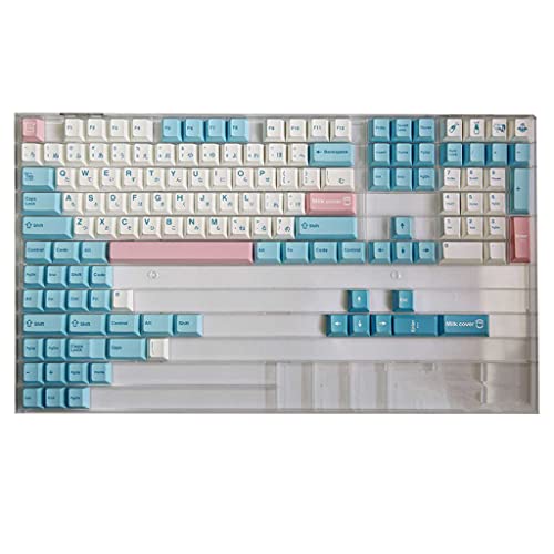 SweetWU Mechanische Tastaturkappen, Milchmotiv, Original Cherry-Profil, 140 Tasten, kompatibel mit Cherry MX Kailh Gateron Schaltern