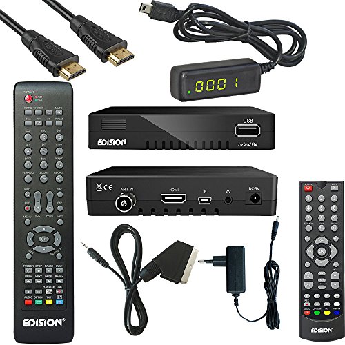 Edision progressiv hybrid lite DVB-C/T Kabel Receiver für digitales Kabelfernsehen Komplettset
