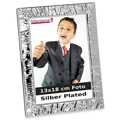 SILBERKANNE Bilderrahmen Welle schmal 13x18 cm Foto Premium Silber Plated edel versilbert Top Verarbeitung