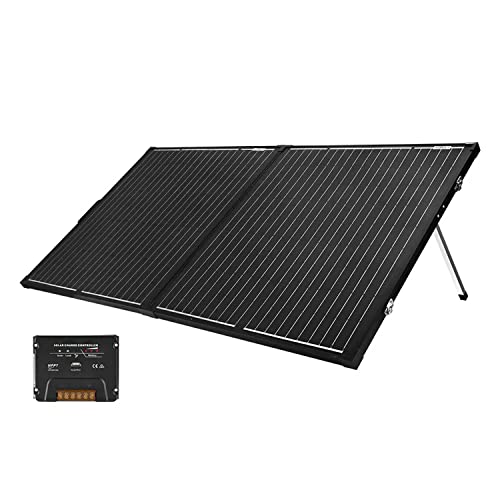 EFASO Solar Solarpanel Faltbar 160W Tragbar Monokristalline Solarmodule mit Solarladeregler mit 5V USB Ausgang