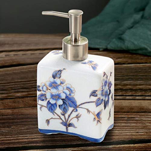Klassische Blaue und weiße kreative Keramik Seifenspender mit Pumpe Hand Sanitizer Flasche Lotion Jar Flüssig Flasche Haushalt for Badezimmer