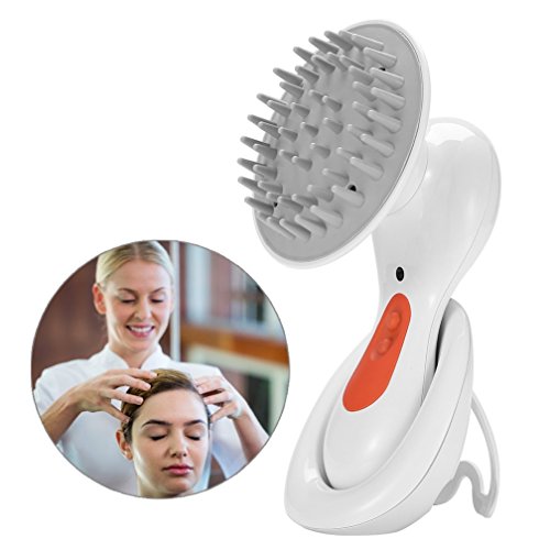 Antistatischer Massagekamm, Haar-Kopfhaut-Massagekamm, elektrische Kopfmassagebürste Wasserdichte Vibration Haar-Kopfhaut-Scrubber Stress Relief Comb