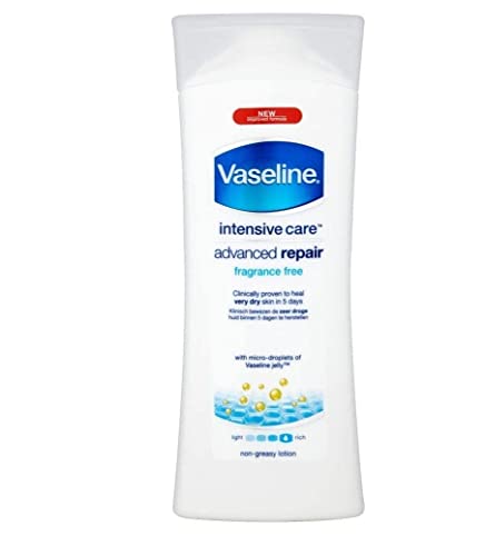 6 x Vaseline Intensivpflege Body Lotion - Advanced Repair - für empfindliche Haut - 400 ml