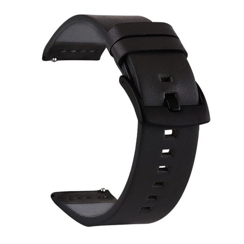 BOLEXA uhr Lederarmband Echtleder-Uhrenarmbänder 18 20 22 24 mm Uhr 46 mm 44 mm 42 mm 40 mm Uhrenarmband-Zubehör (Color : Black buckle black, Size : 24mm)