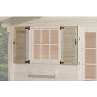 WEKA Fensterladen für Gartenhäuser, Holz - beige