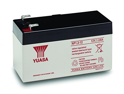 Yuasa NP1.2-12 Blei-Säure-Batterie, wiederaufladbar, 12 V, 1,2 Ah