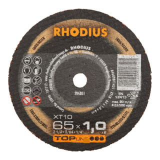 RHODIUS TOPline XT10 MINI Extradünne Trennscheibe 65 x 1,0 x 6,0 mm