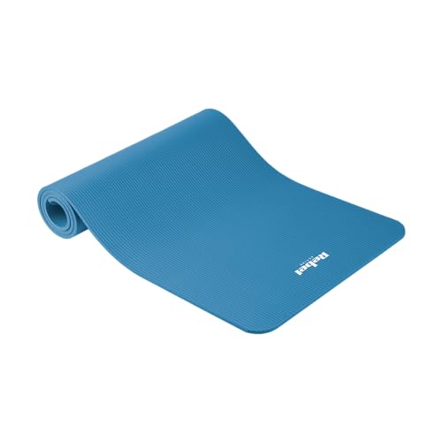 Hochwertige Yogamatte für Pilates, Fitness und Yoga REBEL ACTIVE RBA-3150-BL; 183x61 cm, Dicke 1 cm, NBR, Blau