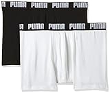 Puma 6 er Pack Boxer Boxershorts Men Herren Unterhose Pant Unterwäsche, Bekleidungsgröße:L, Farbe:301 - White/Black