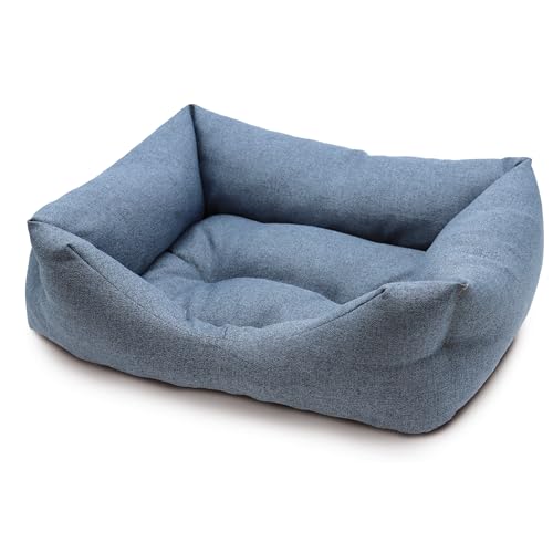 Croci Hydro Hundebett, wasserdicht, wasserabweisend, abnehmbar, waschbar, pflegeleicht, rechteckig, blau, 50 x 35 cm