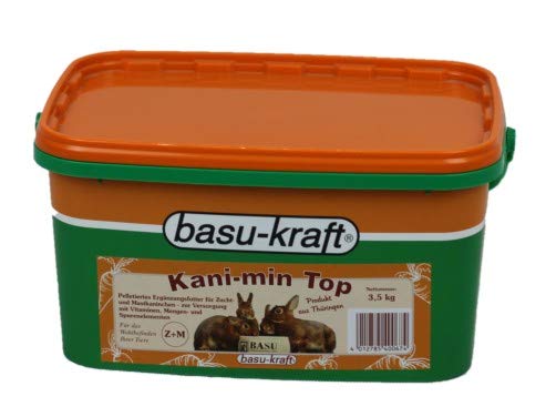 BASU Kani Min Top 3,5 kg - mineralstoffreiches pelletiertes Ergänzungsfutter mit Vitaminen Mengen- und Spurenelementen für Kaninchen