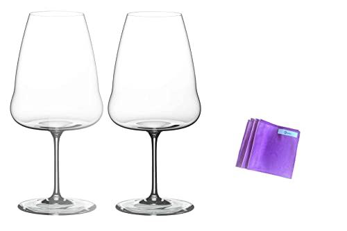 Dekomiro Riedel 1234/15 Winewings Riesling Weinglas 2 Stück mit Glasputztuch