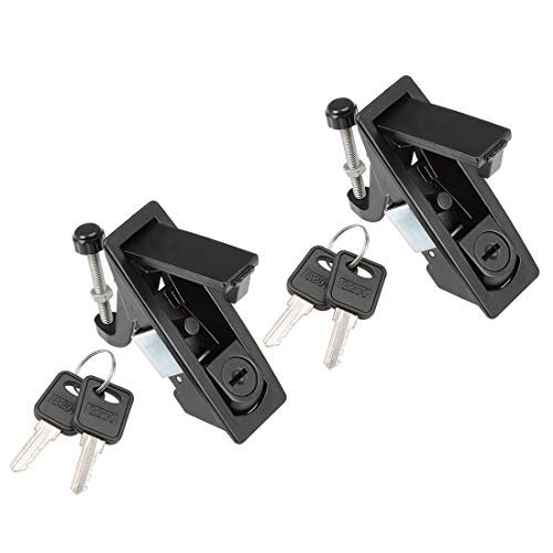 Elektrischer Schrank Cam Lock Taster Pop Up Türschloss W Schlüssel, schwarz 606-1 2 Stück