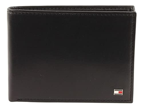 Tommy Hilfiger Herren ETON CC AND COIN POCKET Geldbörsen, Schwarz (BLACK 990), 14x10x3 cm