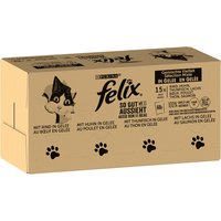 FELIX So gut wie es aussieht Katzenfutter nass in Gelee, Sorten-Mix, 120er Pack (120 x 85g)